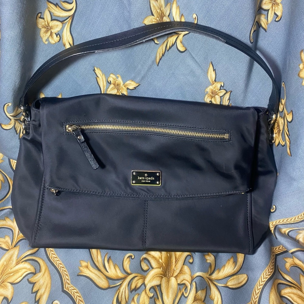 Kate Spade Black Nylon Messenger Shoulder Bag